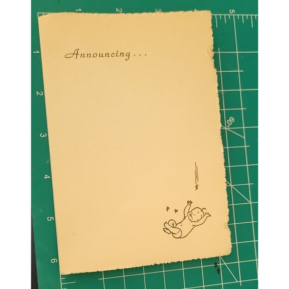 VINTAGE Found Birth Announcement Baby Photo boy Bataan Santa Fe NM Walker - Picture 4 of 5